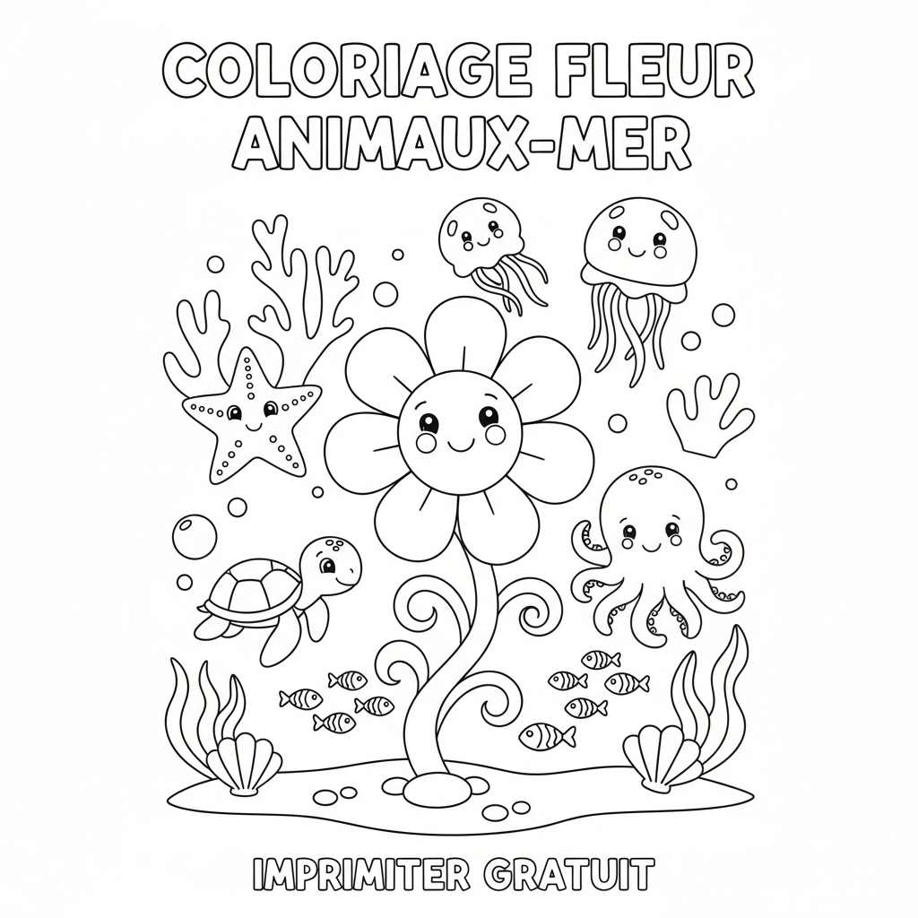 Coloriage coloriage fleur à imprimer gratuit 2