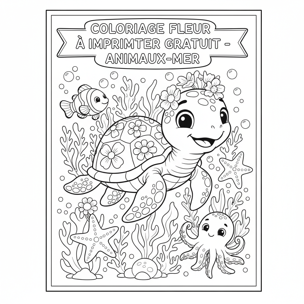 Coloriage coloriage fleur à imprimer gratuit 4