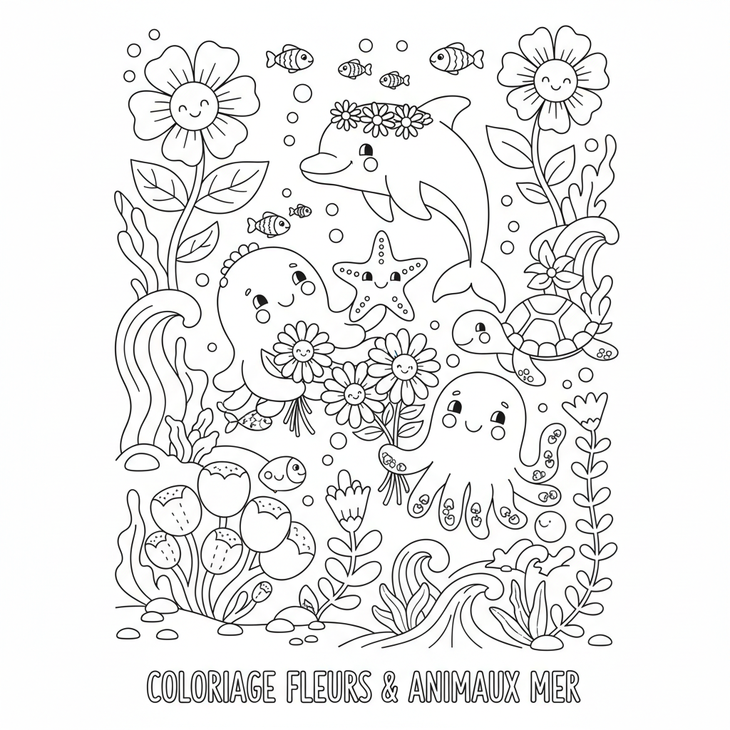 Coloriage coloriage fleurs à imprimer gratuit