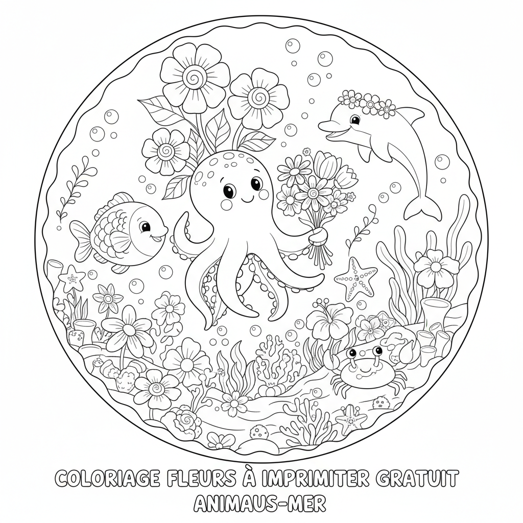 Coloriage coloriage fleurs à imprimer gratuit 5