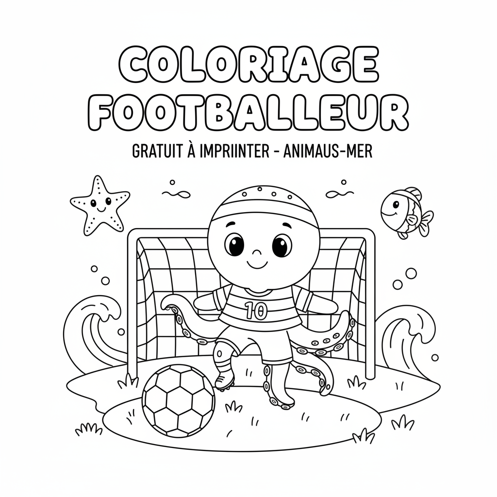 Coloriage coloriage footballeur à imprimer gratuit