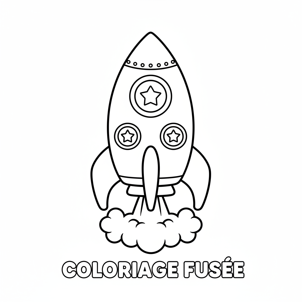 Coloriage coloriage fusée