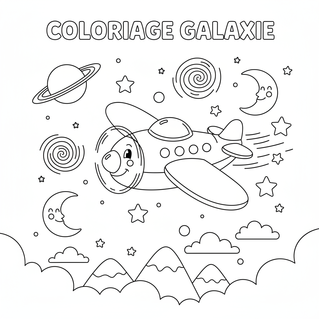 Coloriage coloriage galaxie 3