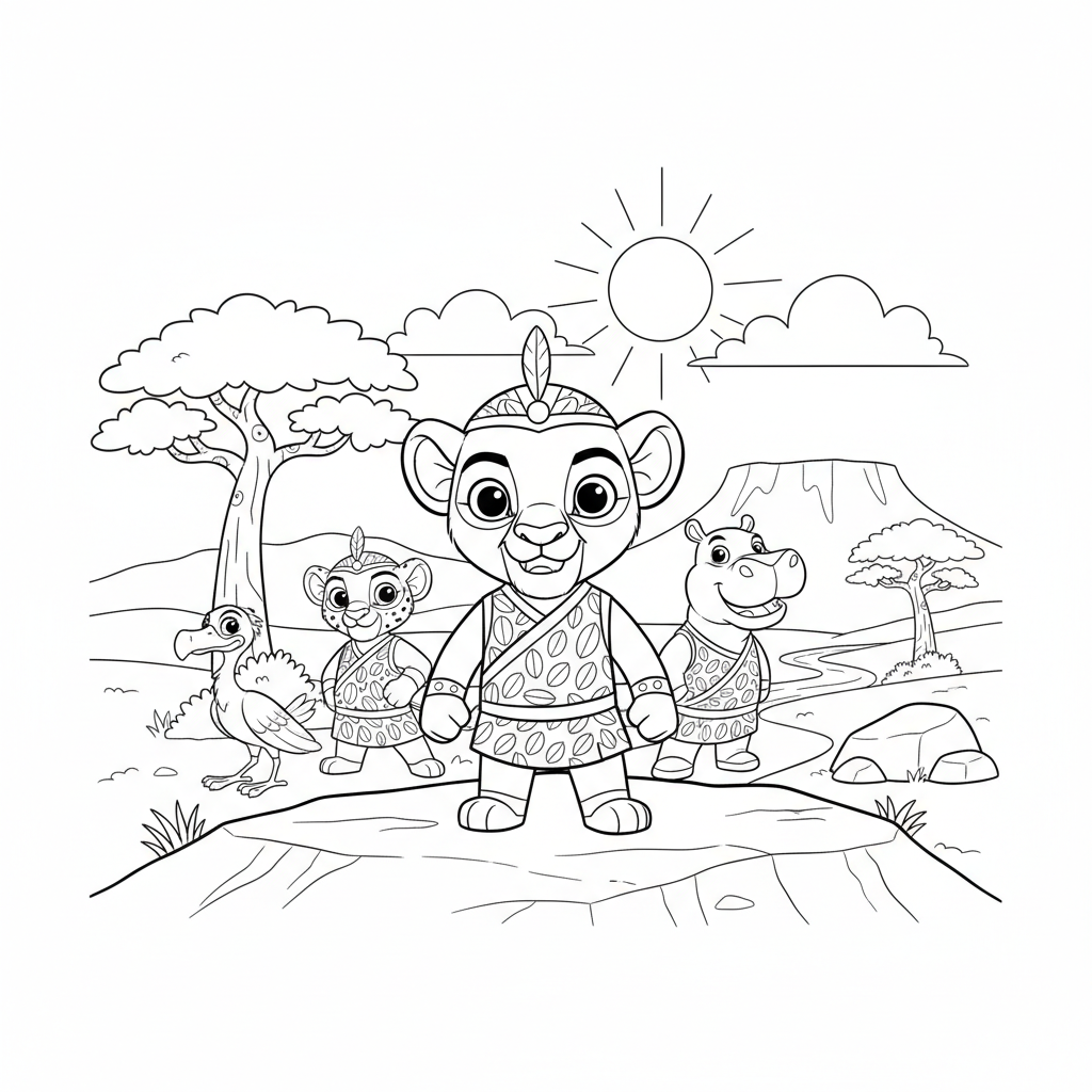 Coloriage coloriage garde du roi lion 3