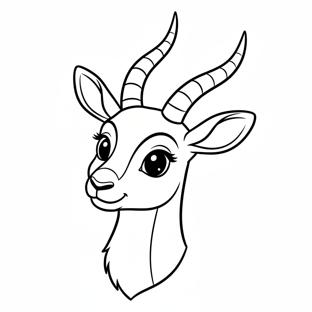 Coloriage coloriage gazelle 4