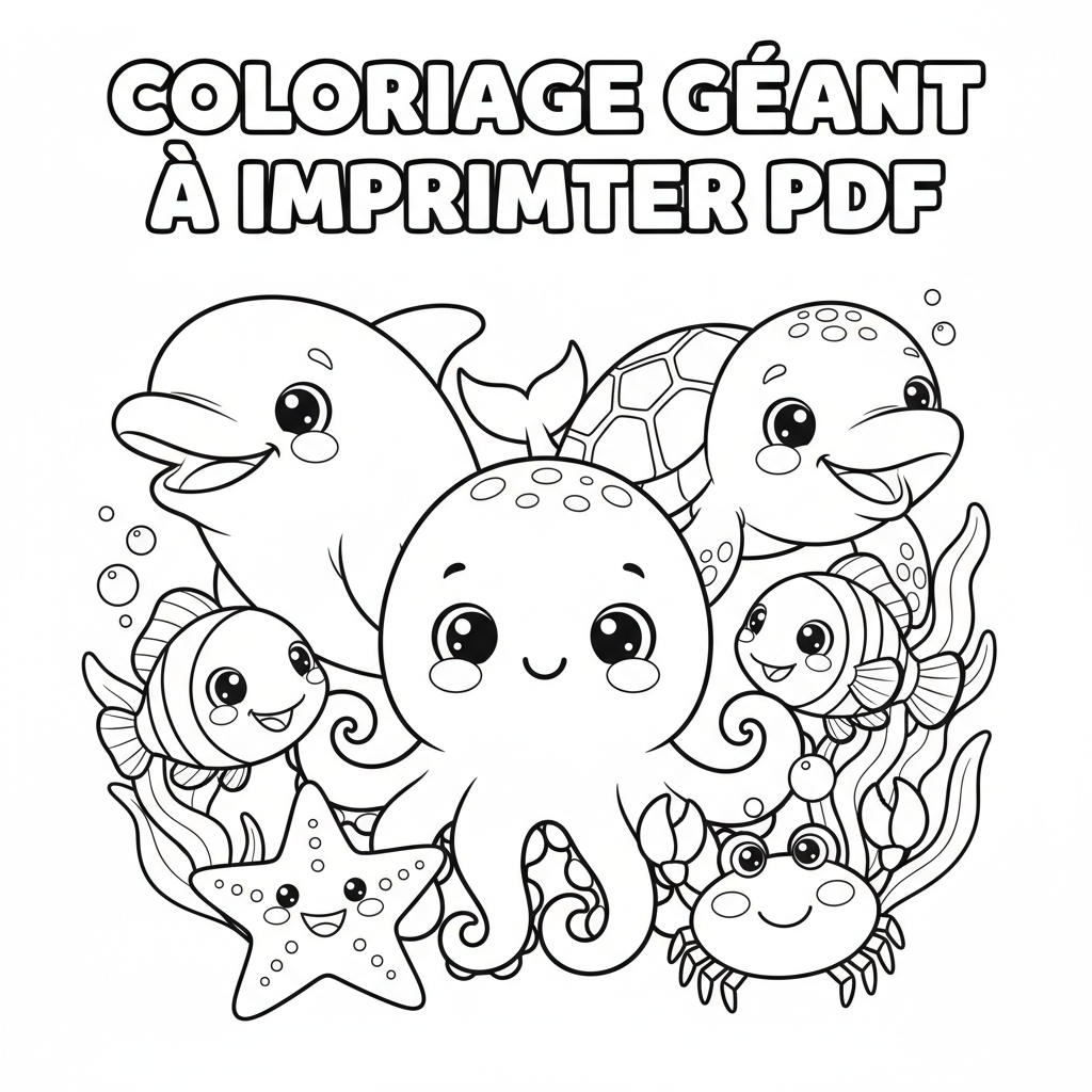 Coloriage coloriage géant à imprimer pdf 4