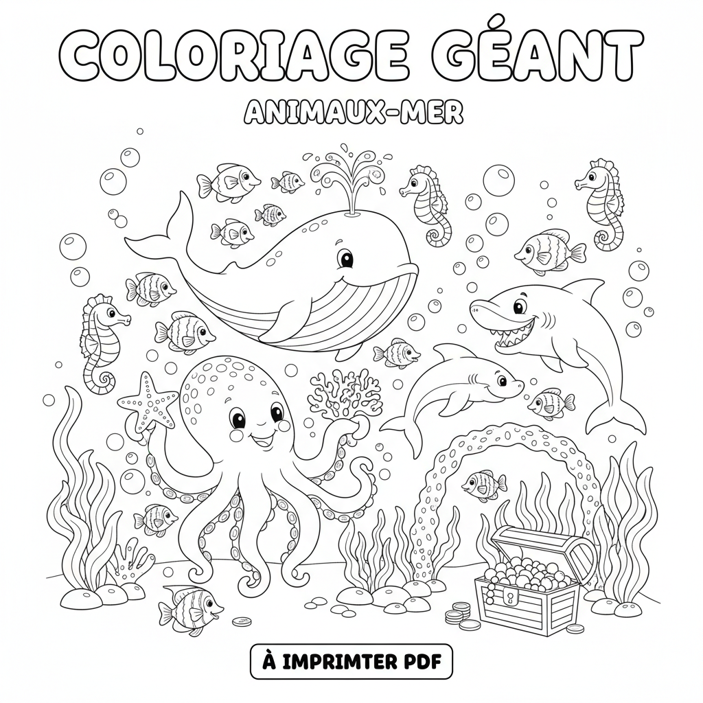 Coloriage coloriage géant à imprimer pdf 5