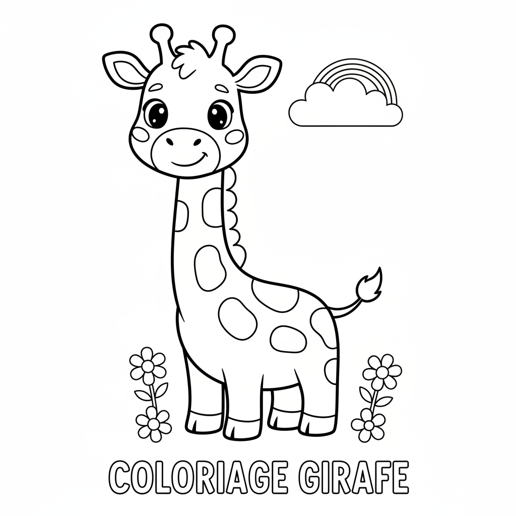 Coloriage coloriage girafe 1