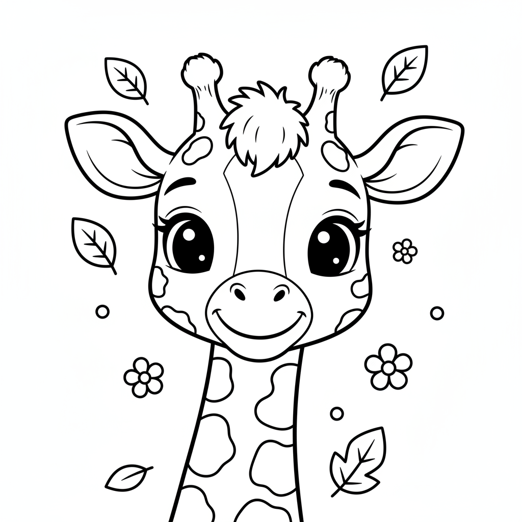 Coloriage coloriage girafe 4