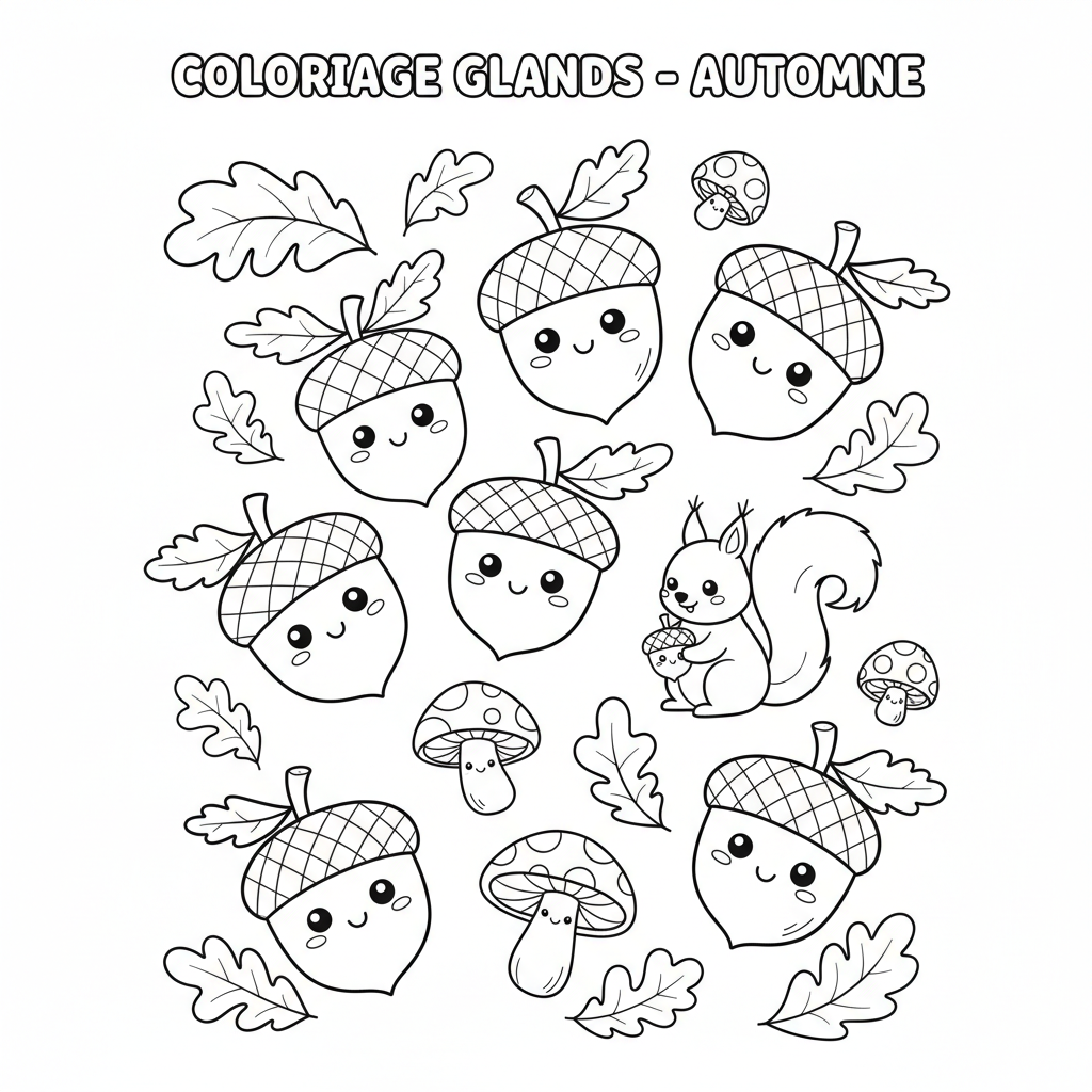 Coloriage coloriage glands 2