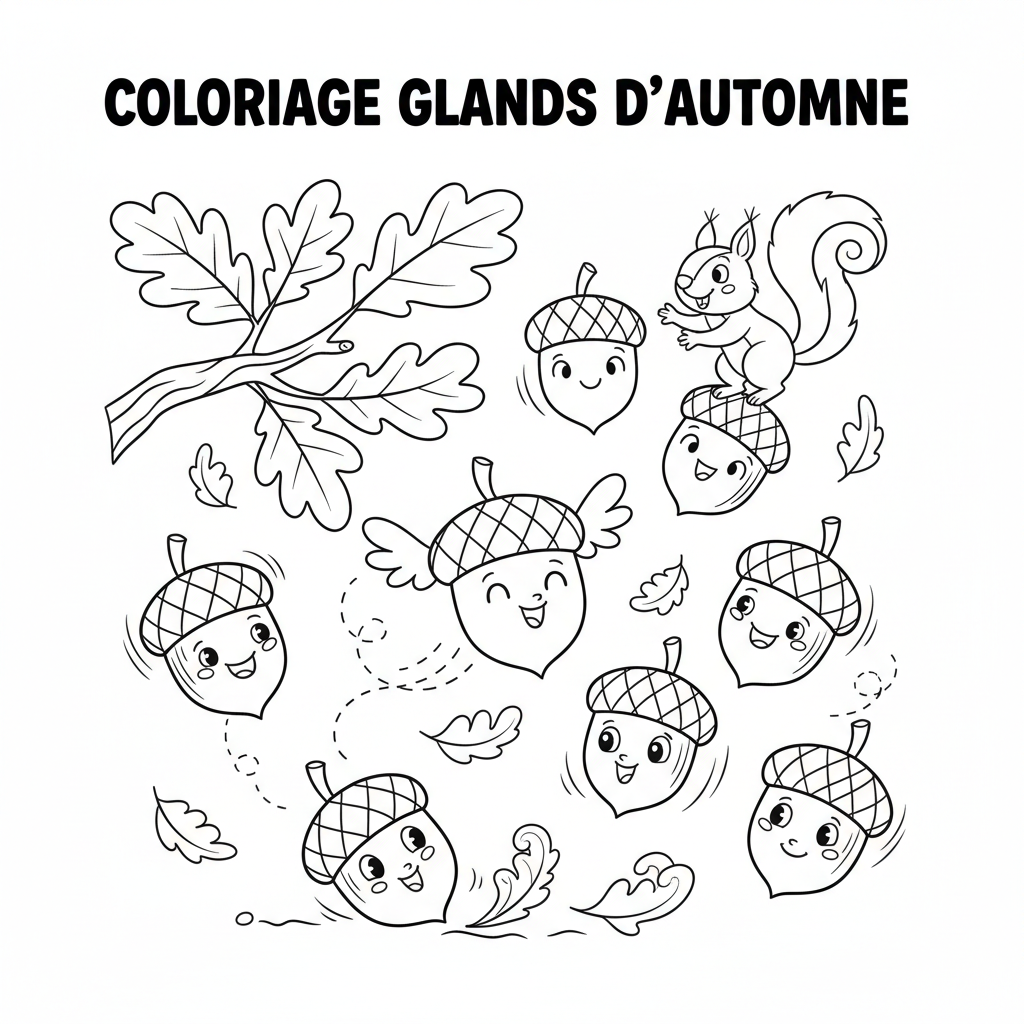 Coloriage coloriage glands 5