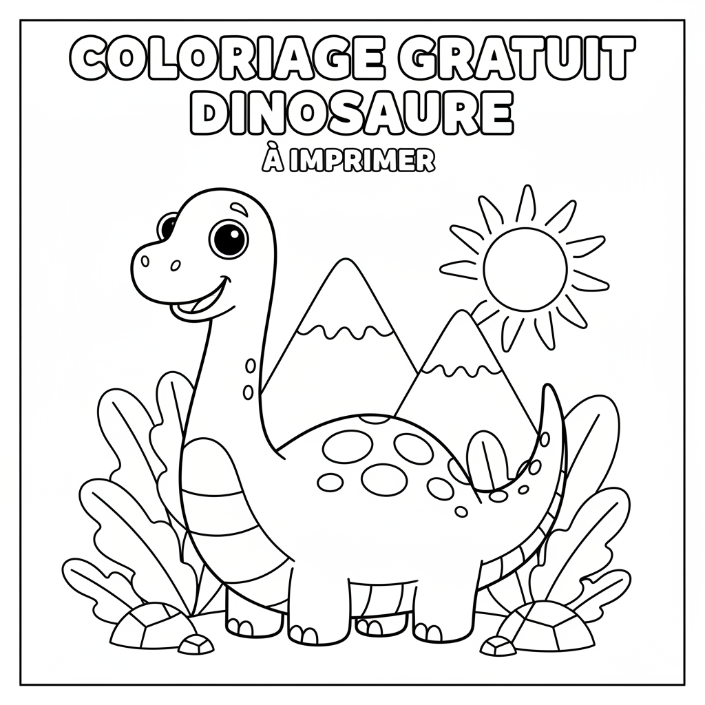 Coloriage coloriage gratuit à imprimer dinosaure