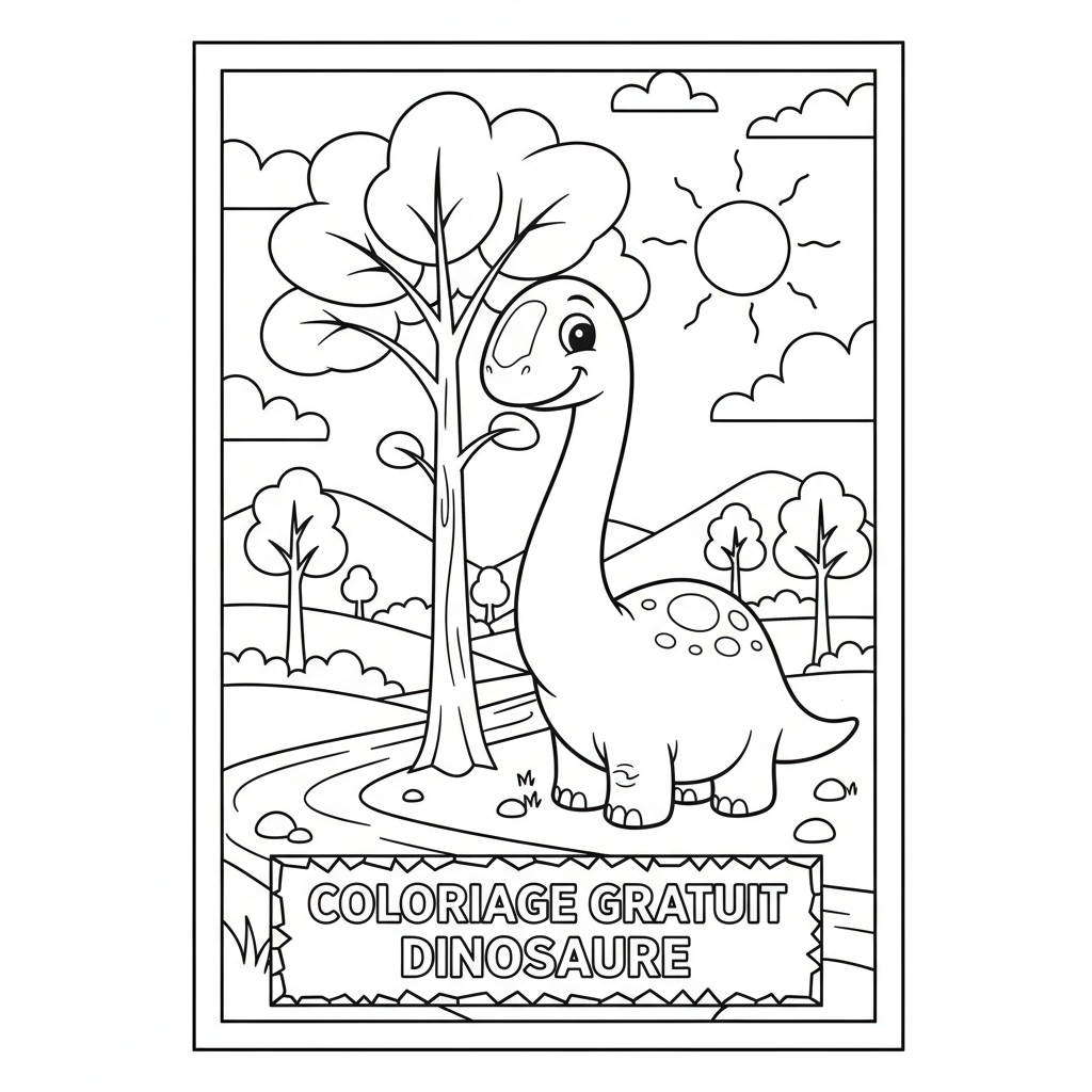 Coloriage coloriage gratuit à imprimer dinosaure 3