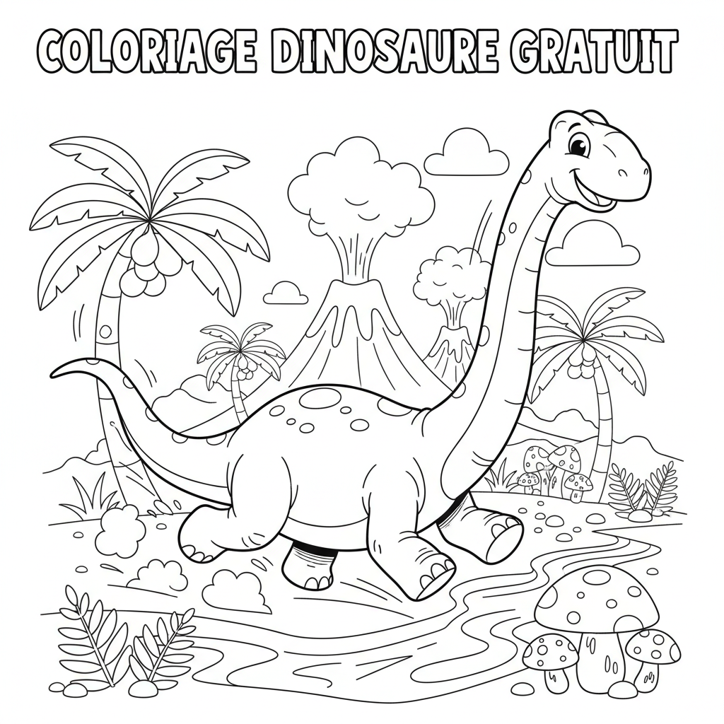 Coloriage coloriage gratuit à imprimer dinosaure 5