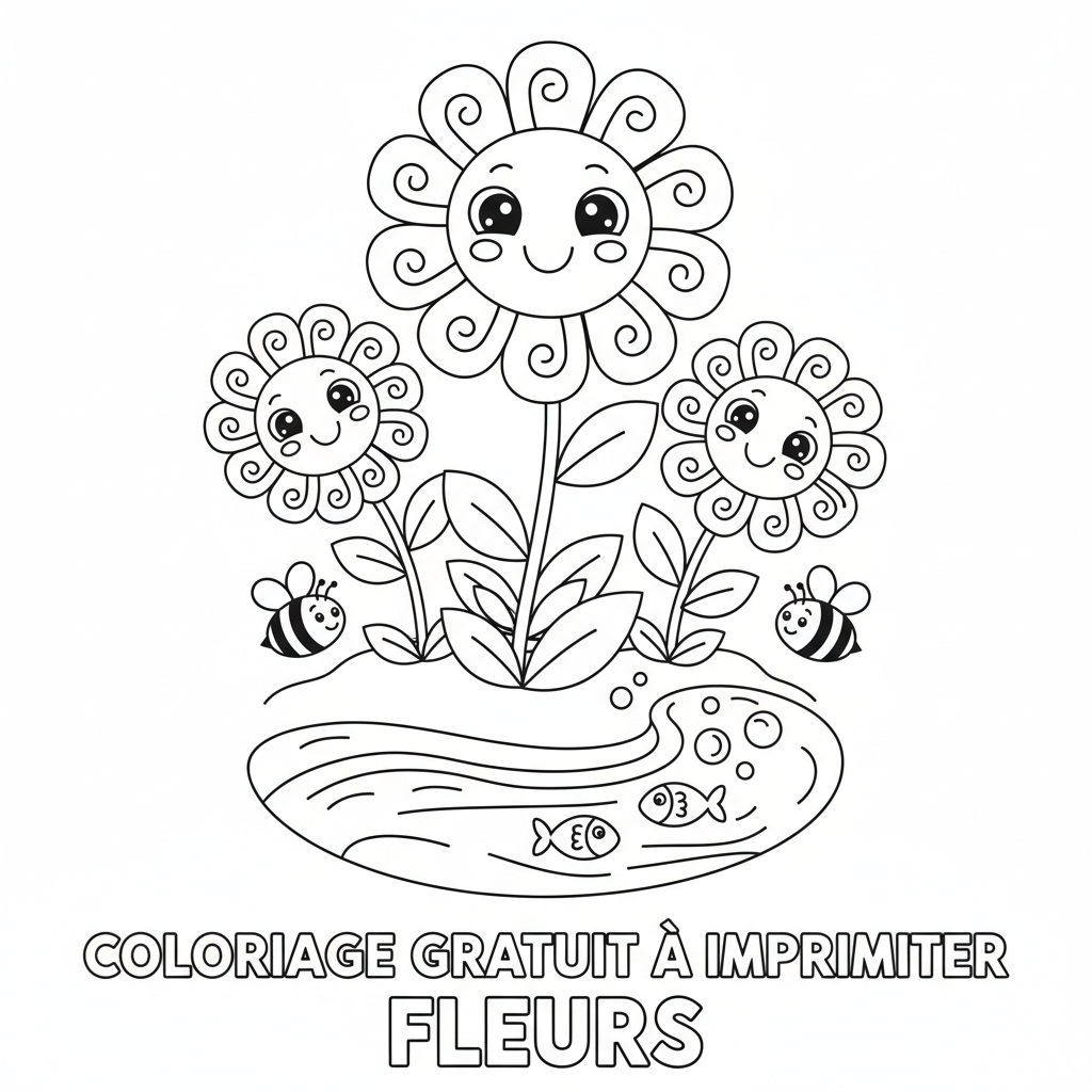 Coloriage coloriage gratuit à imprimer fleurs