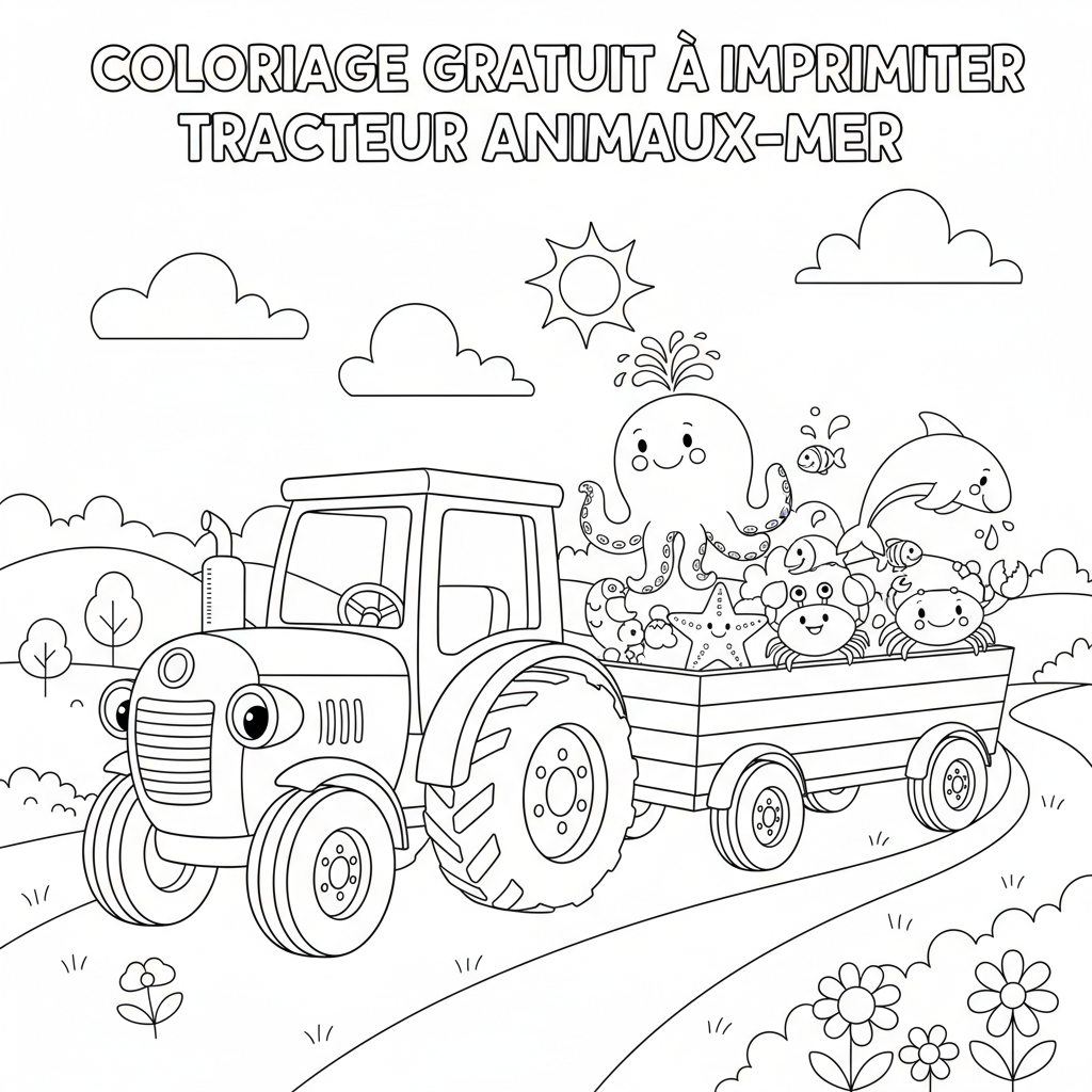 Coloriage coloriage gratuit à imprimer tracteur 3