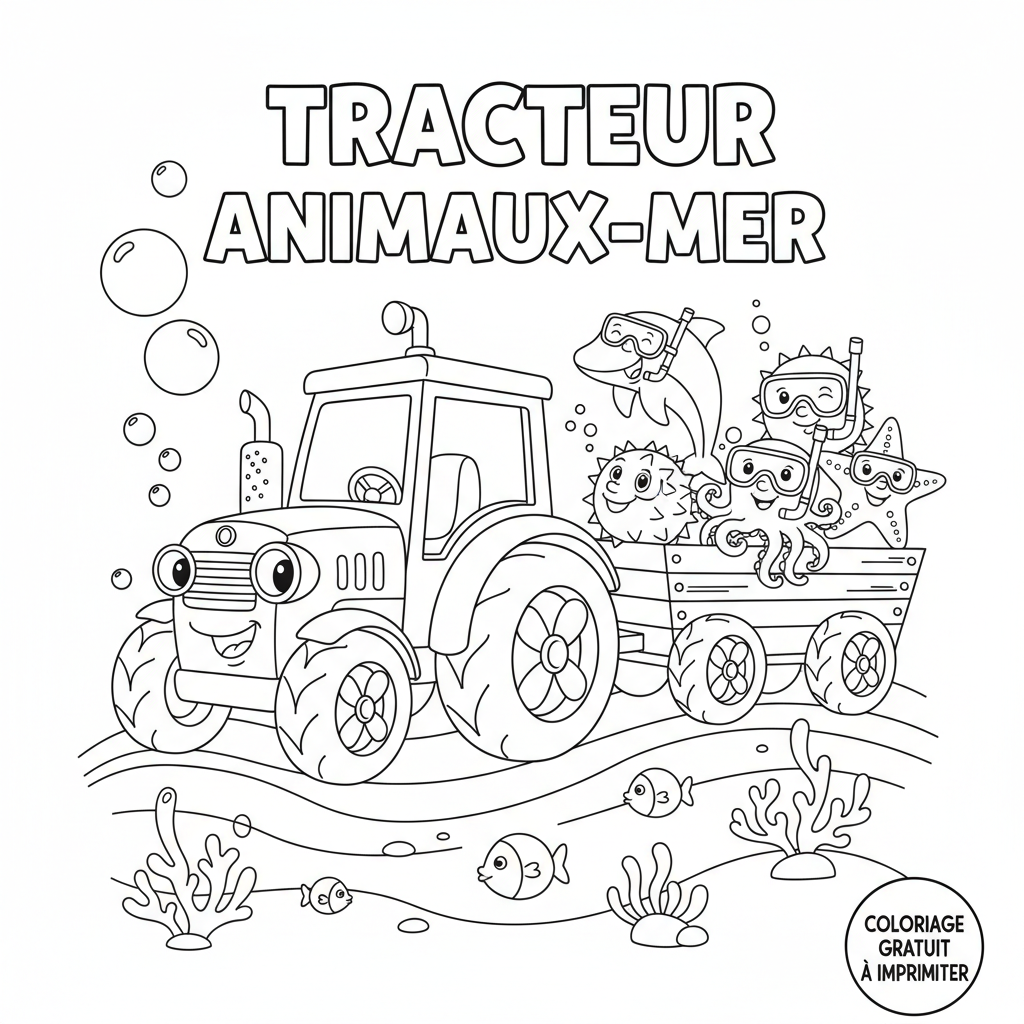 Coloriage coloriage gratuit à imprimer tracteur 5