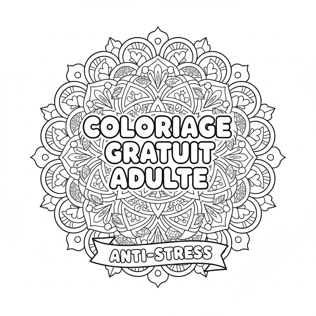 Coloriage Gratuit Adulte à Imprimer pour se Relaxer
