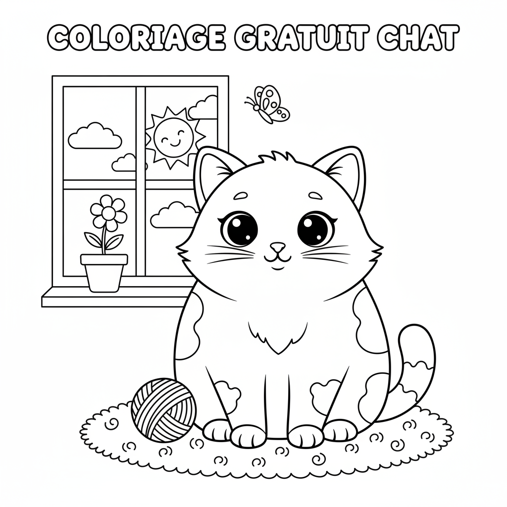 Coloriage coloriage gratuit chat