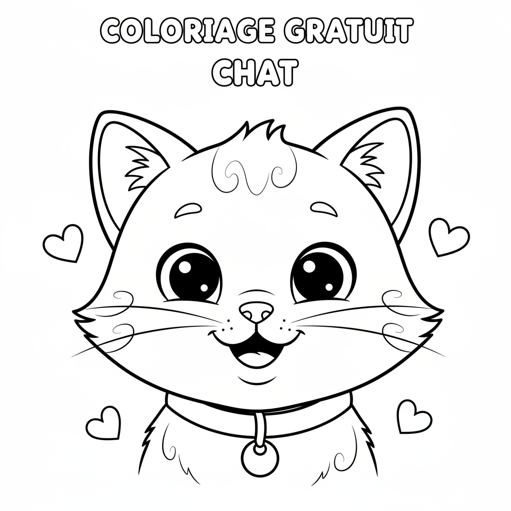 Coloriage coloriage gratuit chat 4