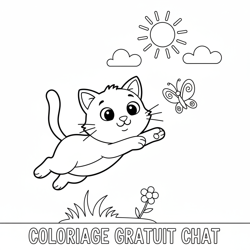 Coloriage coloriage gratuit chat 5