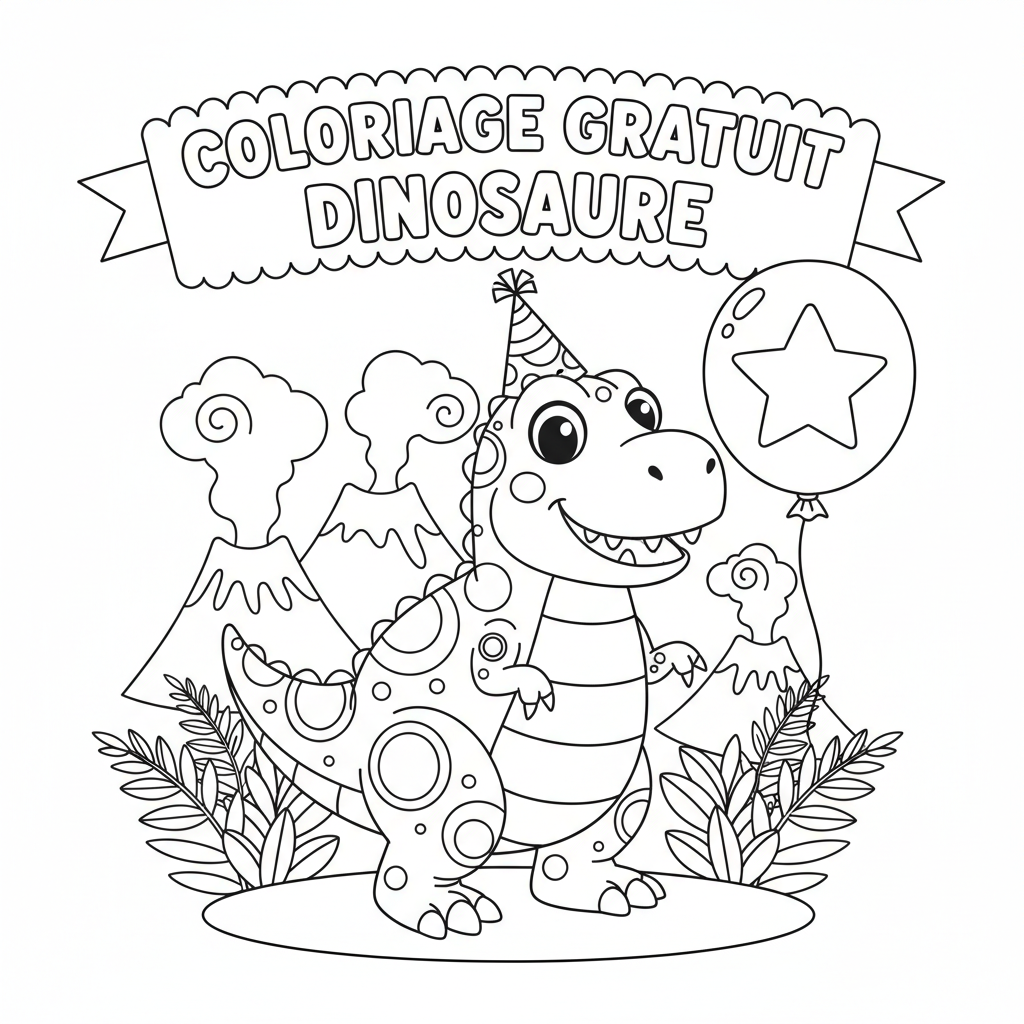 Coloriage coloriage gratuit dinosaure