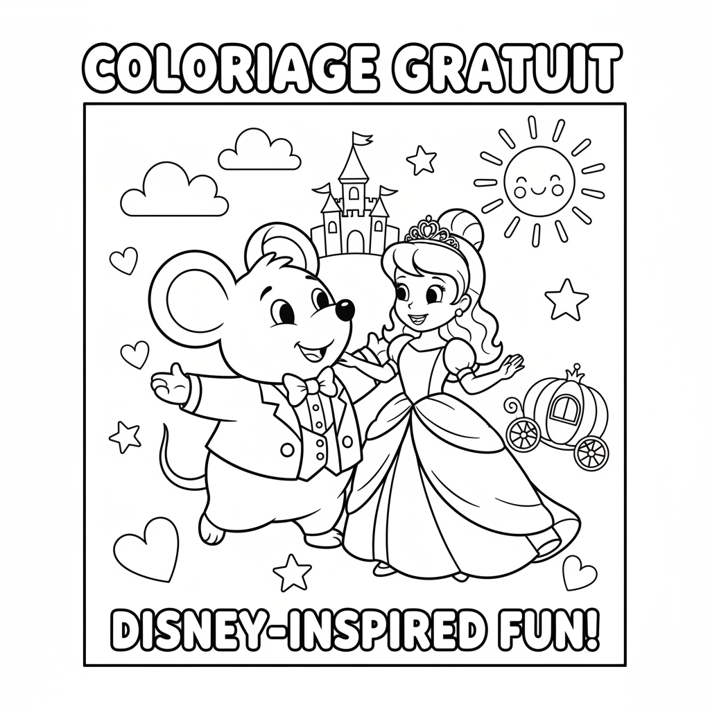 Coloriage Gratuit Disney à Imprimer pour les Enfants