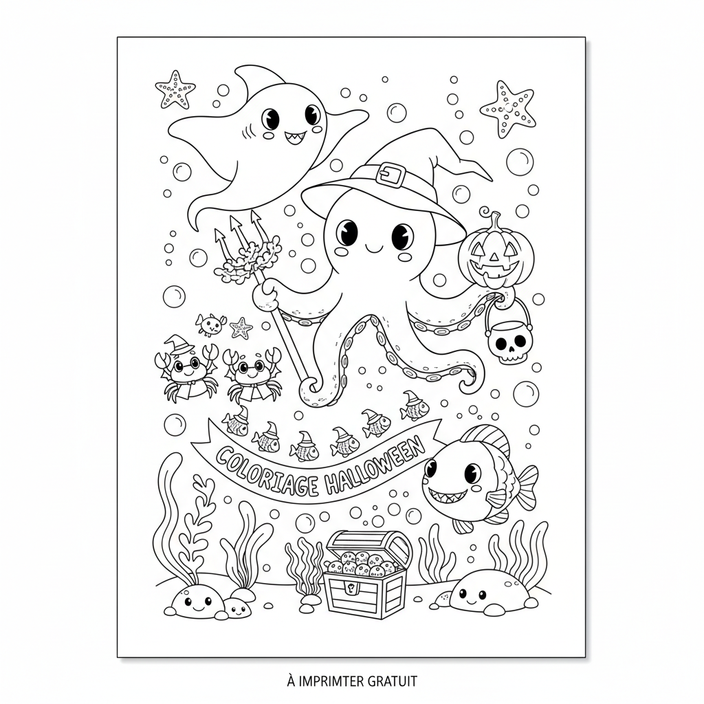 Coloriage coloriage halloween à imprimer gratuit 2