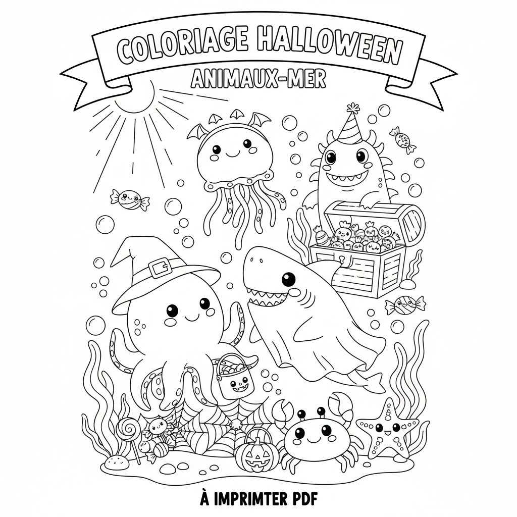 Coloriage coloriage halloween à imprimer pdf