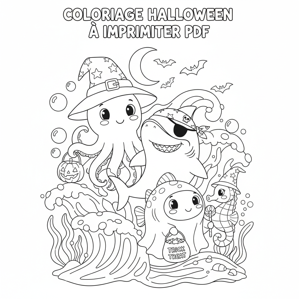 Coloriage coloriage halloween à imprimer pdf 4