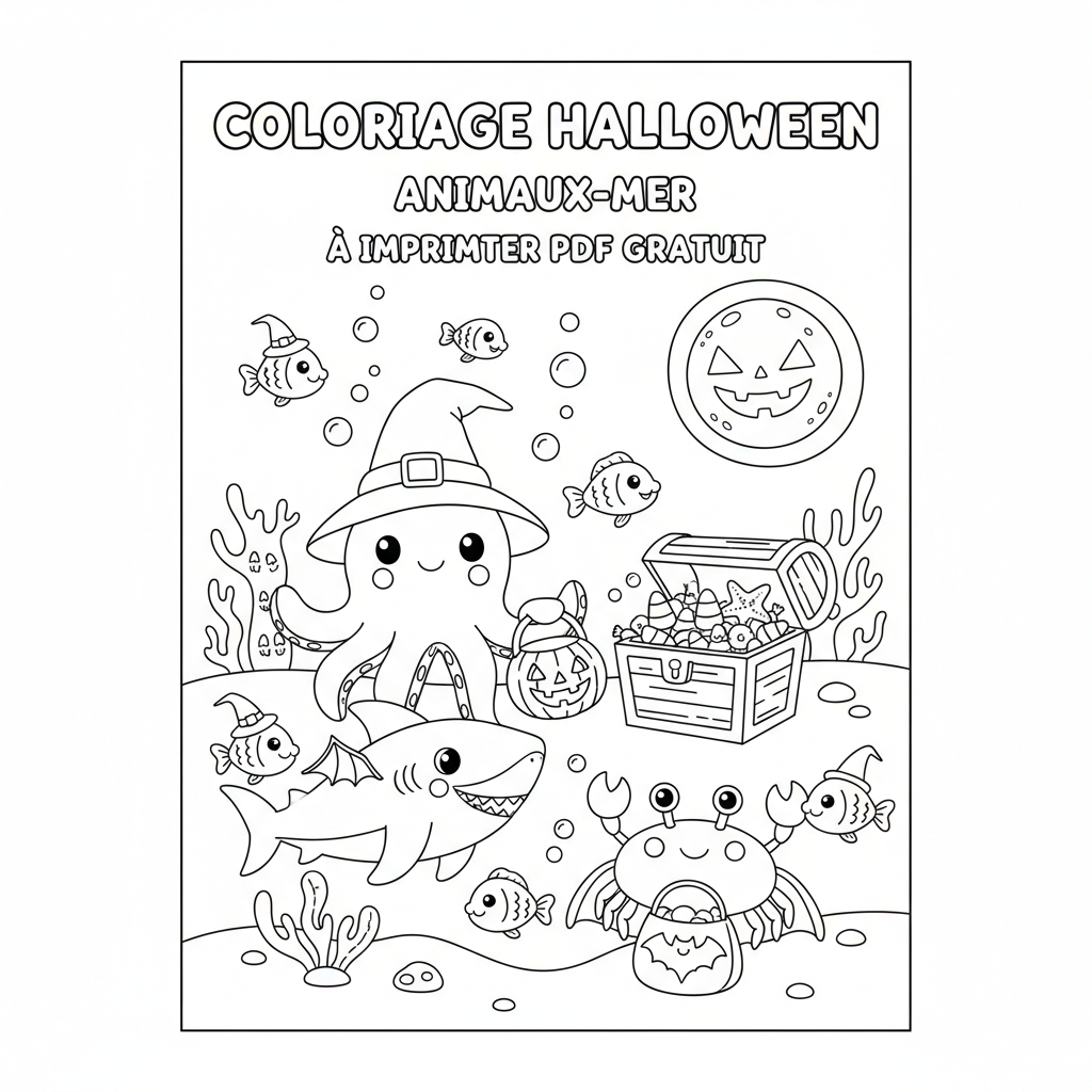 Coloriage coloriage halloween à imprimer pdf gratuit