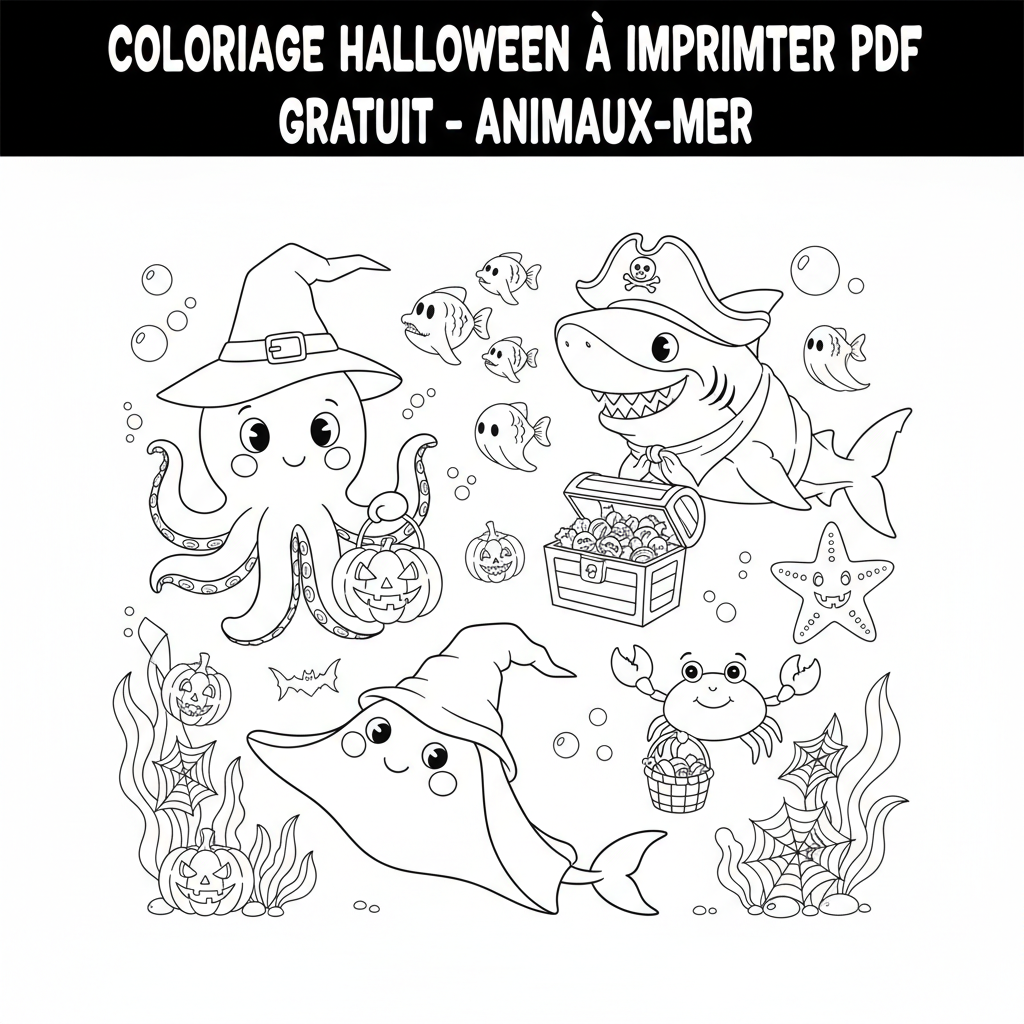 Coloriage coloriage halloween à imprimer pdf gratuit 2