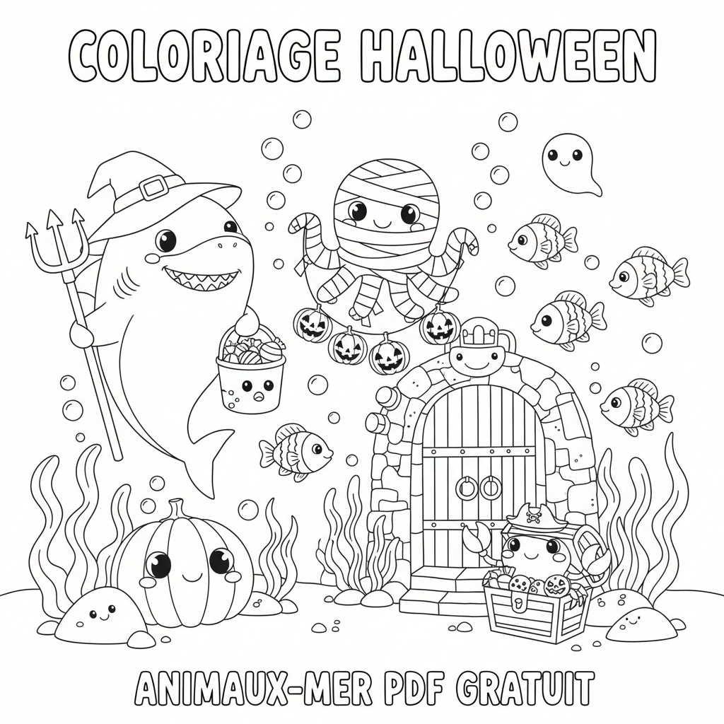 Coloriage coloriage halloween à imprimer pdf gratuit 4