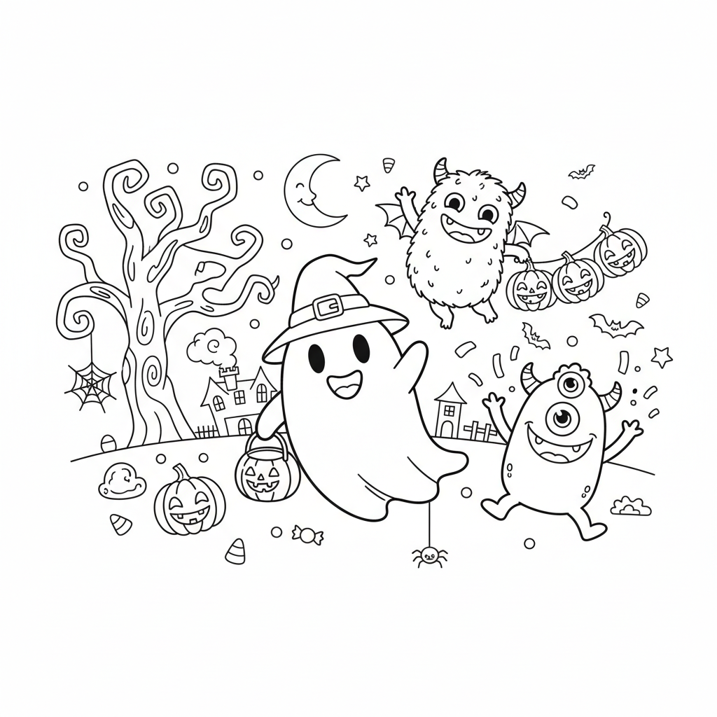 Coloriage coloriage halloween disney 5