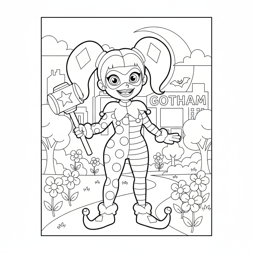 Coloriage coloriage harley quinn 3