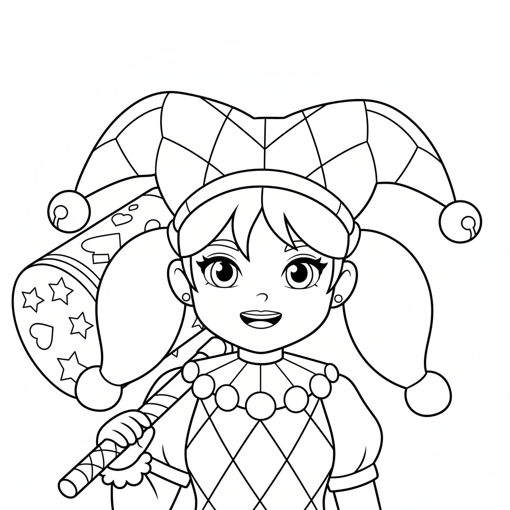 Coloriage coloriage harley quinn 4