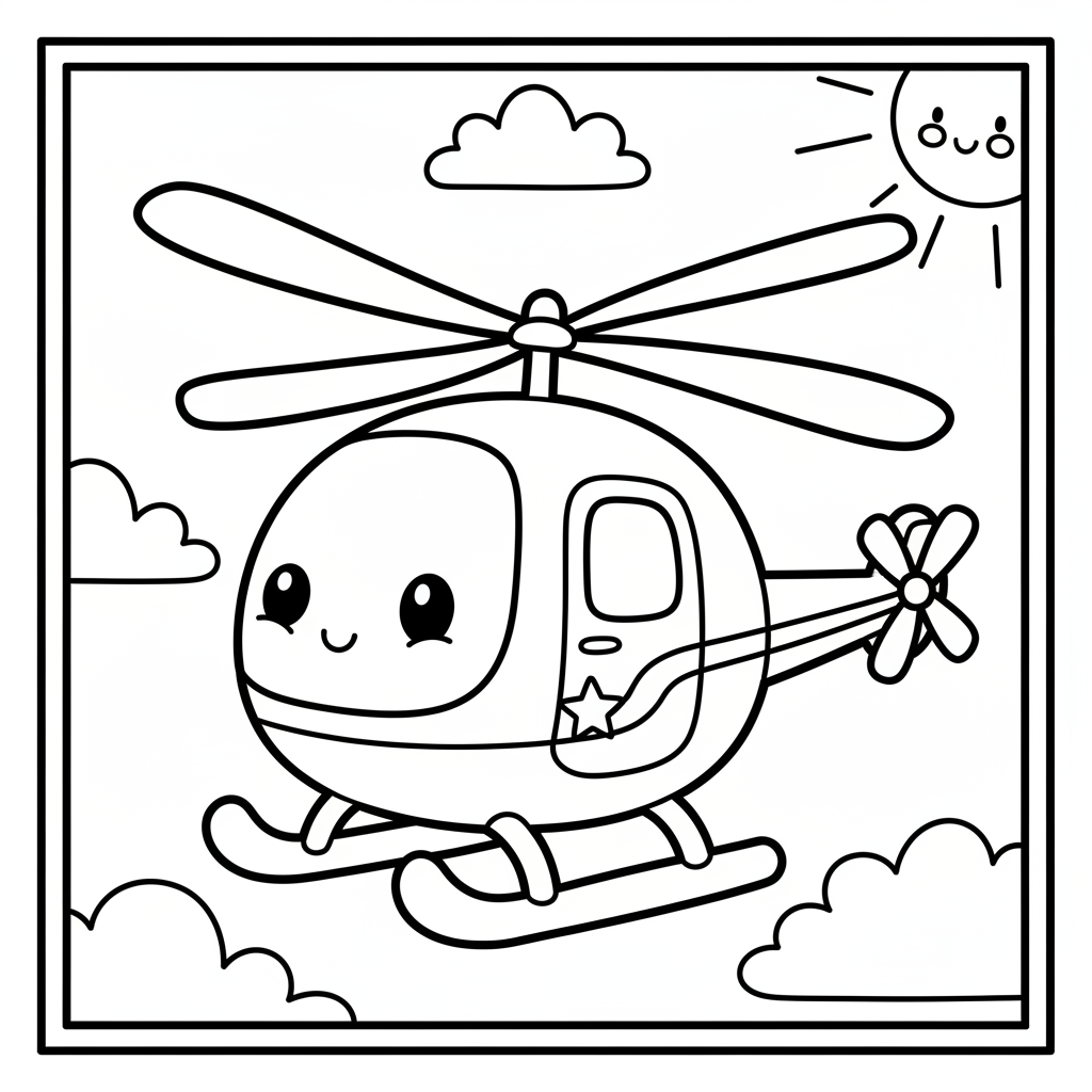 Coloriage coloriage helicoptere