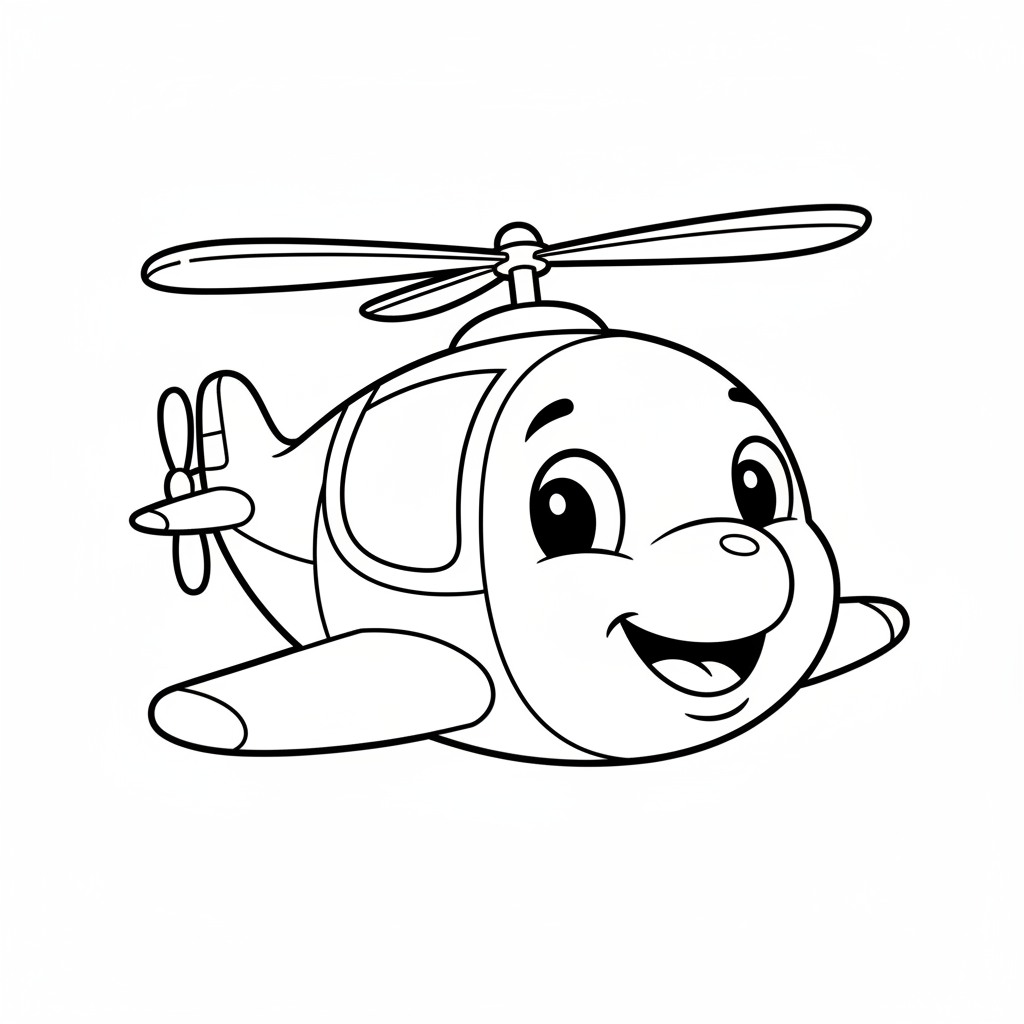 Coloriage coloriage helicoptere 4