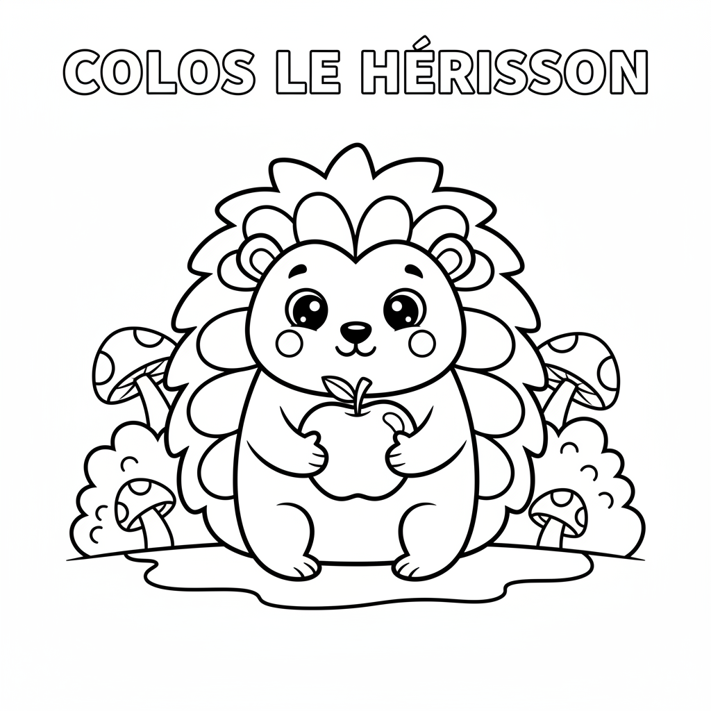 Coloriage Coloriage Hérisson Gratuit à Imprimer