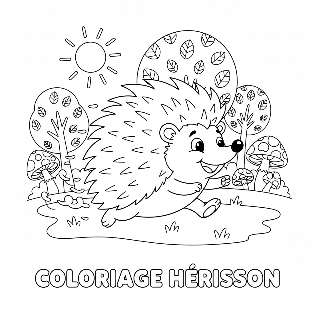 Coloriage coloriage hérisson 5
