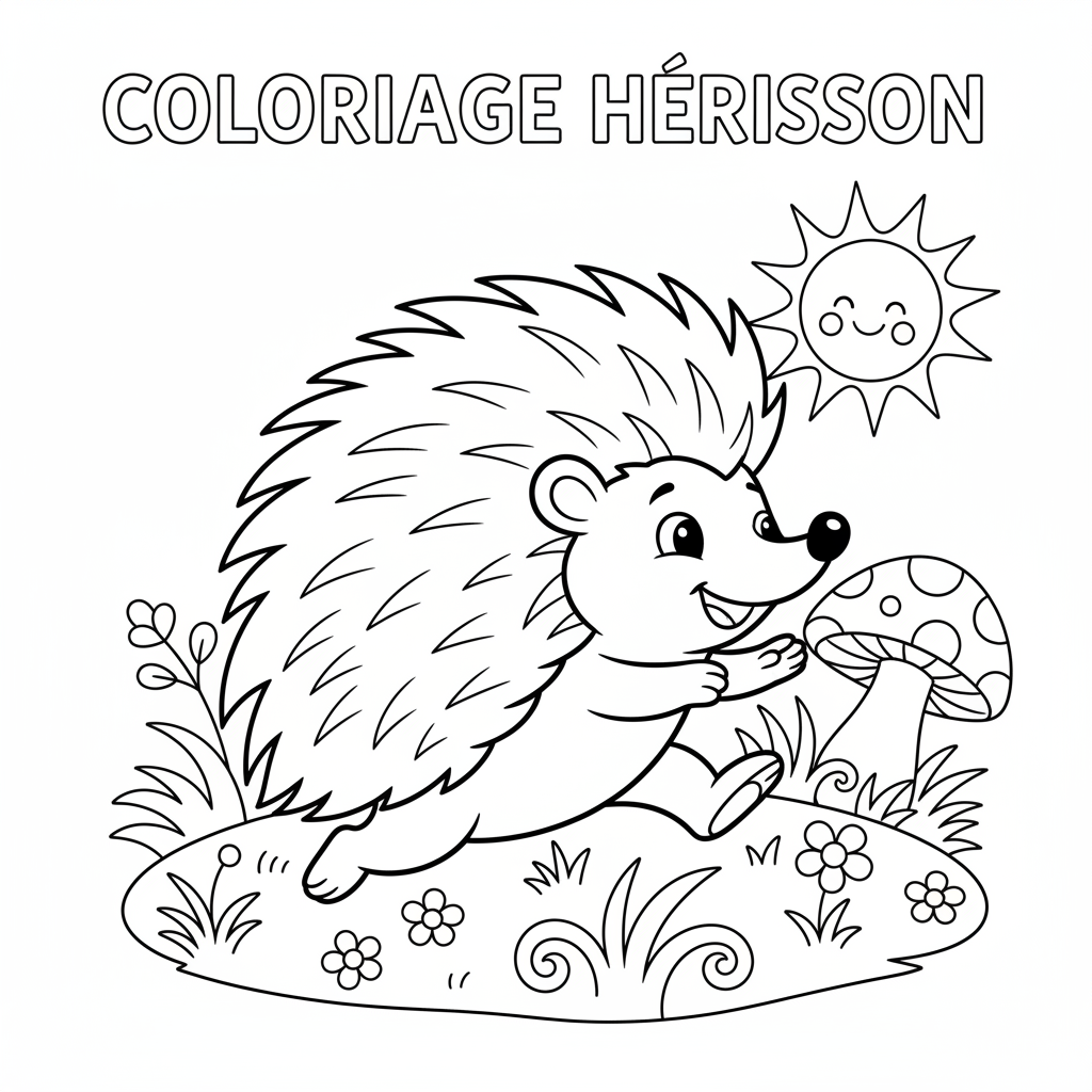 Coloriage coloriage hérisson à imprimer 5