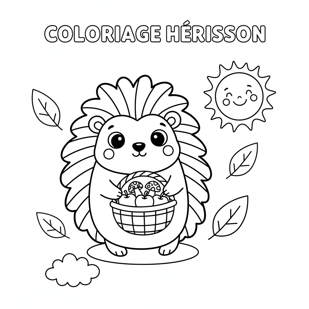 Coloriage Hérisson Maternelle à Imprimer Gratuitement