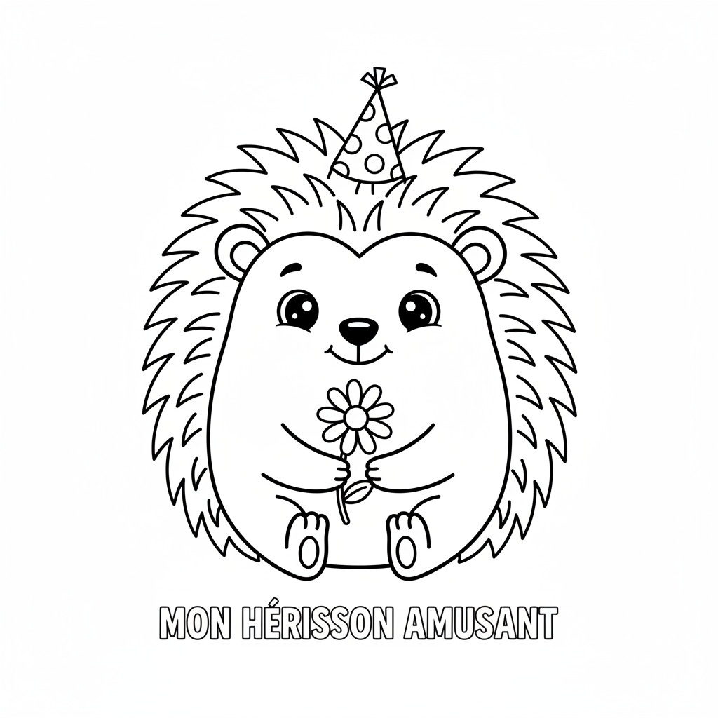 Coloriage coloriage hérisson maternelle 4