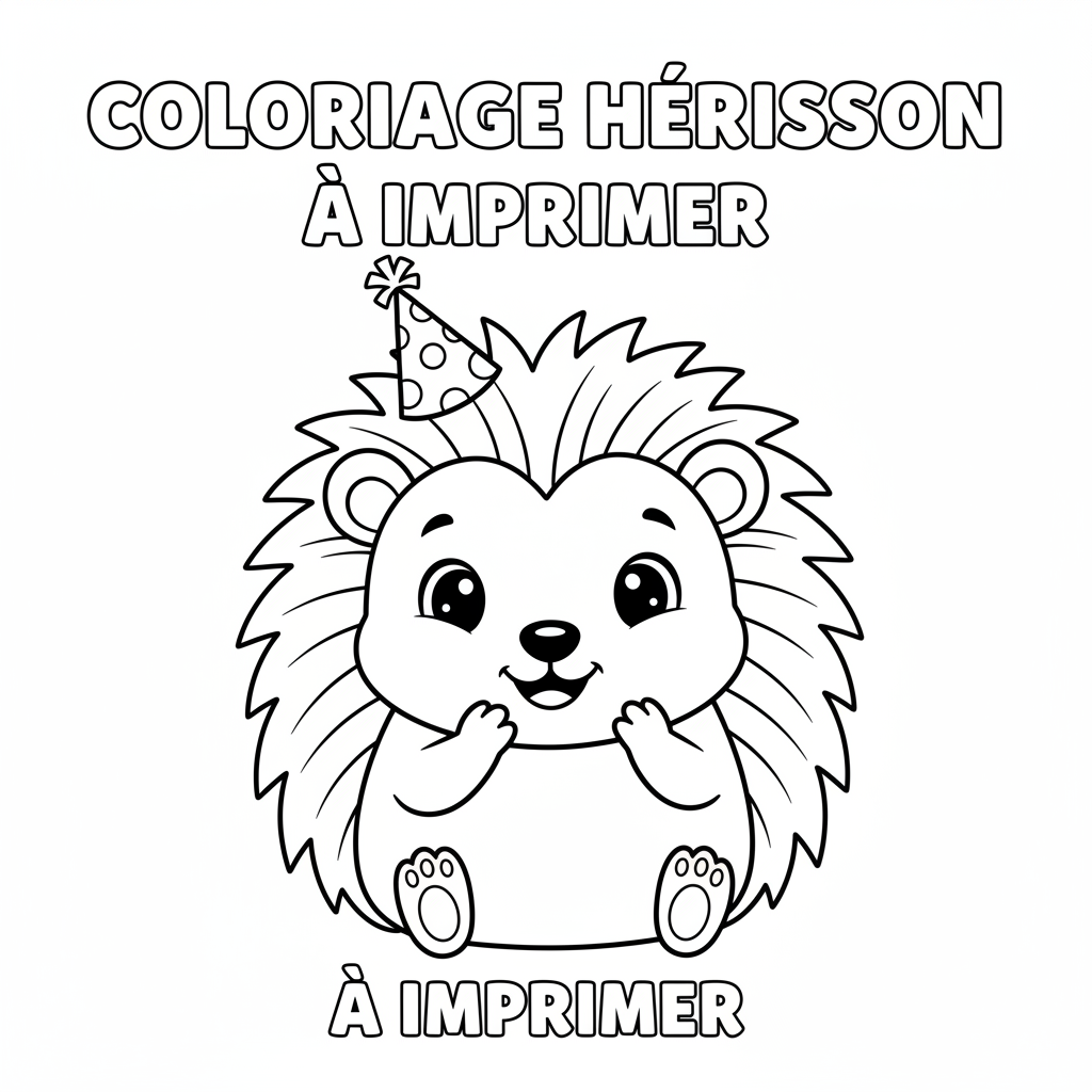 Coloriage coloriage hérissons imprimer 4