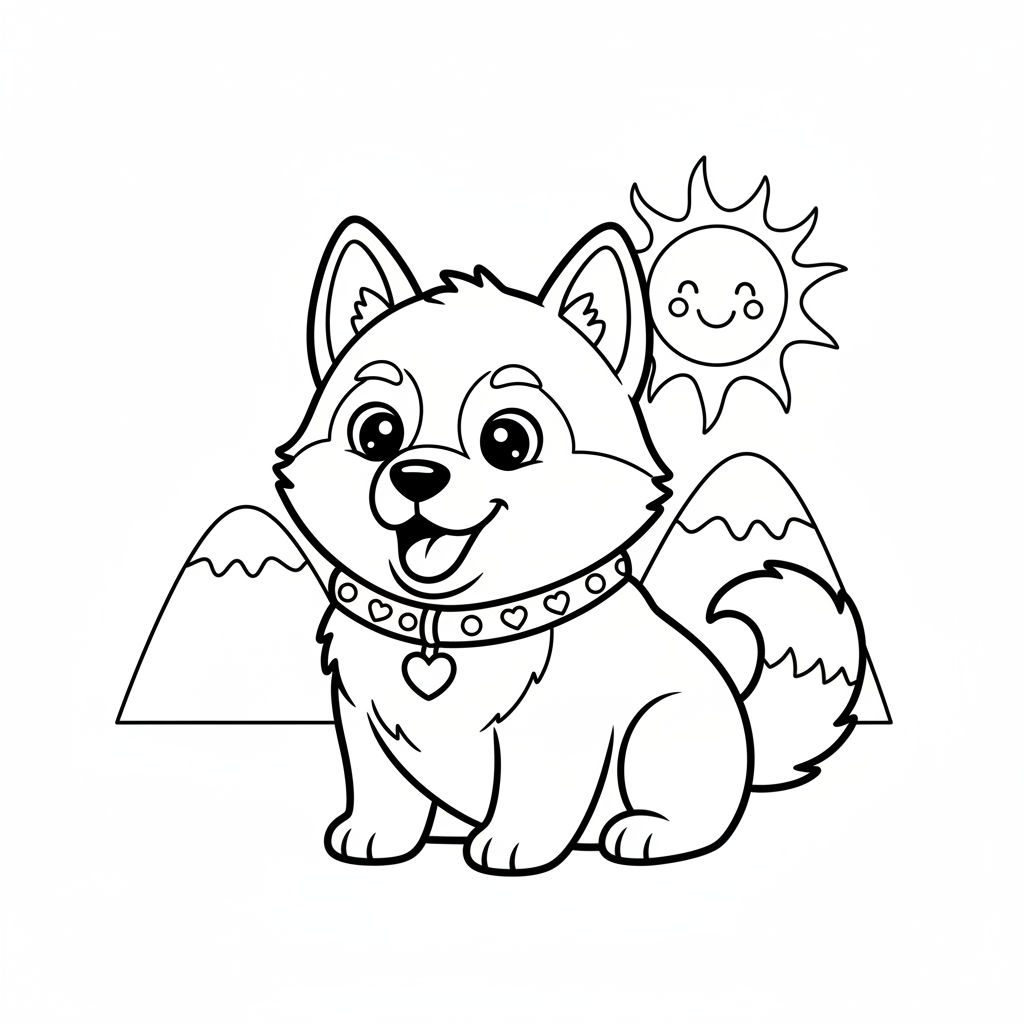 Coloriage coloriage husky