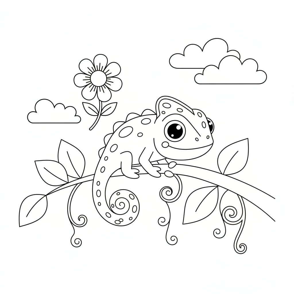 Coloriage Iguane Gratuit à Imprimer
