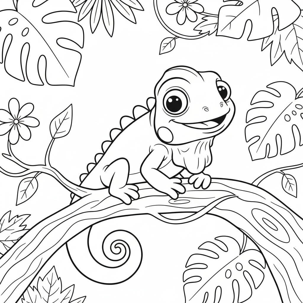 Coloriage coloriage iguane 3