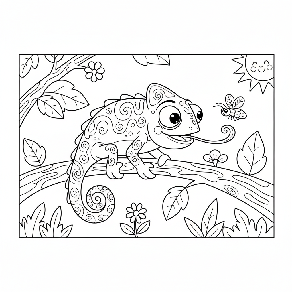 Coloriage coloriage iguane 5