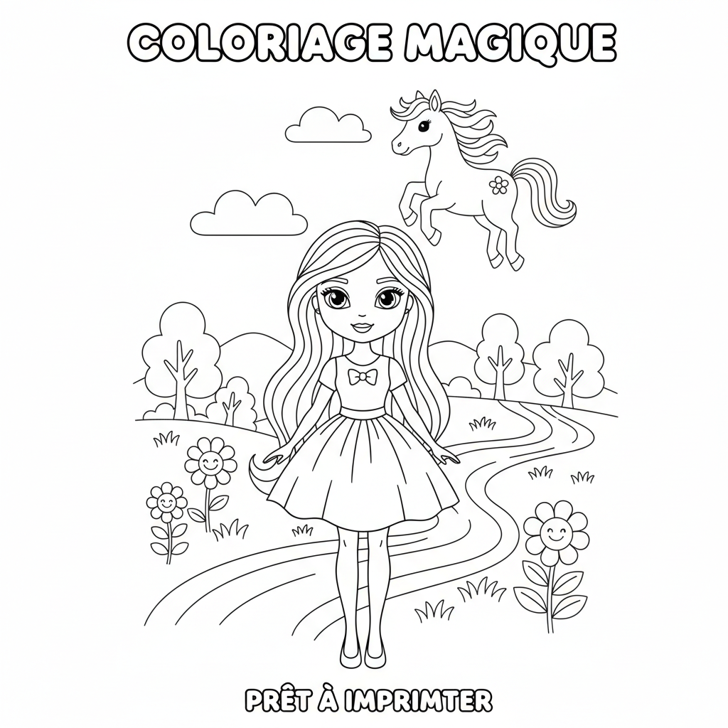 Coloriage coloriage imprimer barbie 3
