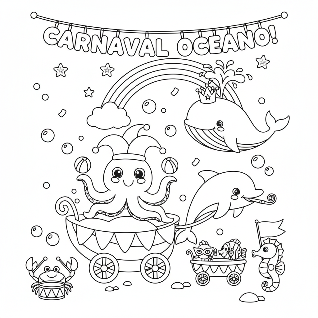 Dessins de Coloriage Imprimer Carnaval à Imprimer Gratuitement
